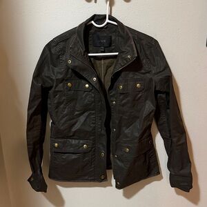 J. Crew Olive Green Utility Jacket with Brass Hardware